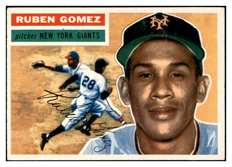 1956 Topps Baseball #009 Ruben Gomez Giants EX-MT White 535074