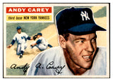 1956 Topps Baseball #012 Andy Carey Yankees EX-MT White 535075