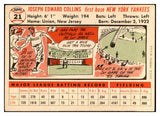1956 Topps Baseball #021 Joe Collins Yankees EX-MT White 535079