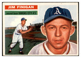 1956 Topps Baseball #022 Jim Finigan A's EX-MT White 535080