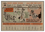 1956 Topps Baseball #028 Bobby Hofman Giants EX-MT Gray 535082
