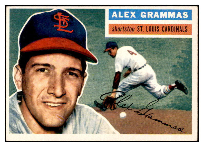 1956 Topps Baseball #037 Alex Grammas Cardinals EX-MT White 535085