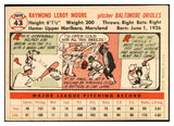 1956 Topps Baseball #043 Ray Moore Orioles EX-MT White 535088