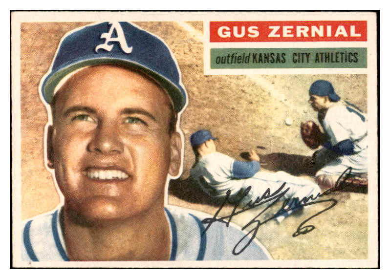 1956 Topps Baseball #045 Gus Zernial A's EX-MT White 535090