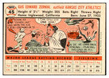 1956 Topps Baseball #045 Gus Zernial A's EX-MT White 535090