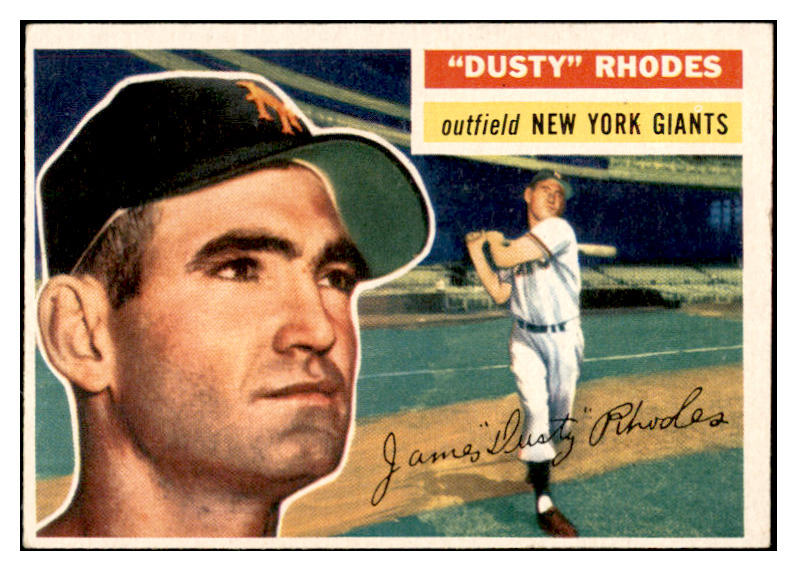 1956 Topps Baseball #050 Dusty Rhodes Giants EX-MT White 535094