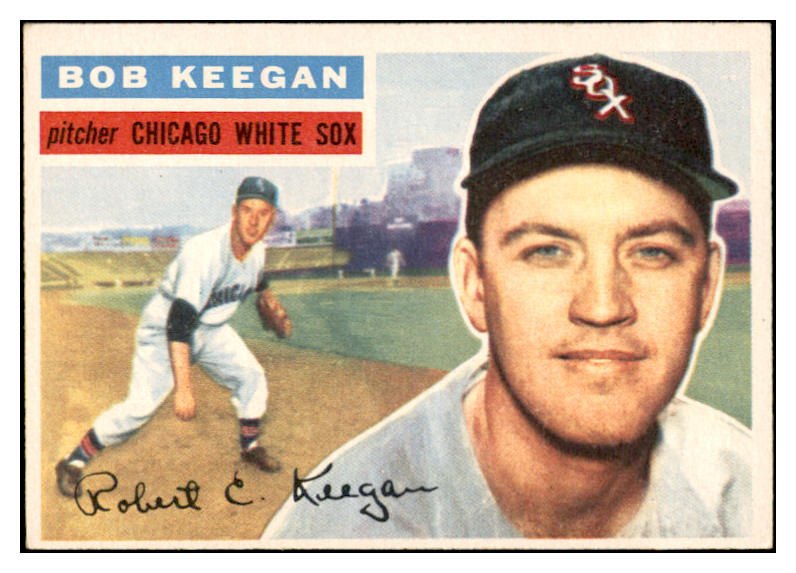 1956 Topps Baseball #054 Bob Keegan White Sox EX-MT White 535097