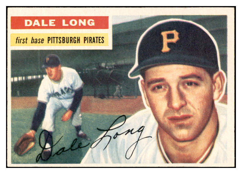 1956 Topps Baseball #056 Dale Long Pirates EX-MT White 535099