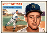 1956 Topps Baseball #057 Duke Maas Tigers EX-MT White 535100