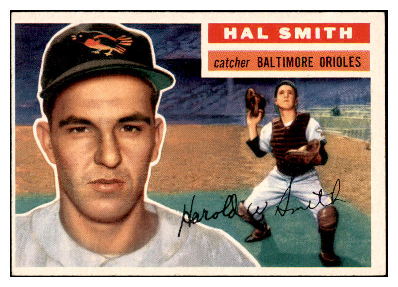 1956 Topps Baseball #062 Hal Smith Orioles EX-MT Gray 535102