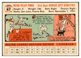 1956 Topps Baseball #067 Vic Power A's EX-MT White 535105