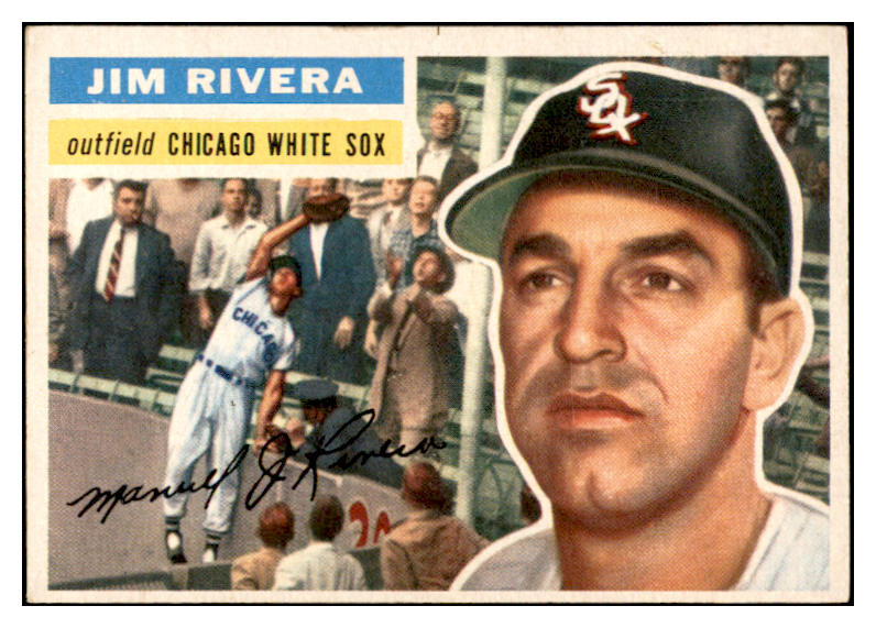 1956 Topps Baseball #070 Jim Rivera White Sox EX-MT White 535108