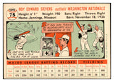 1956 Topps Baseball #075 Roy Sievers Senators EX-MT White 535111