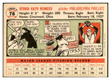 1956 Topps Baseball #078 Herman Wehmeier Phillies EX-MT White 535113