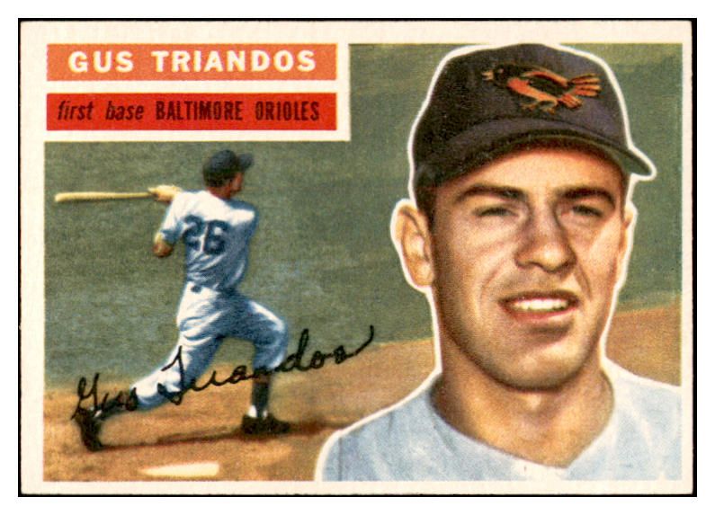 1956 Topps Baseball #080 Gus Triandos Orioles EX-MT White 535114