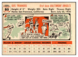 1956 Topps Baseball #080 Gus Triandos Orioles EX-MT White 535114