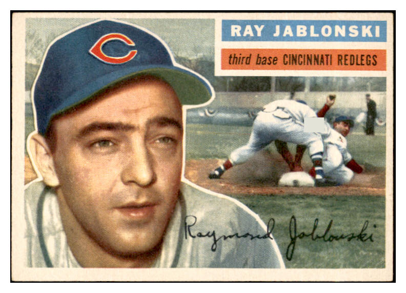1956 Topps Baseball #086 Ray Jablonski Reds EX-MT White 535119