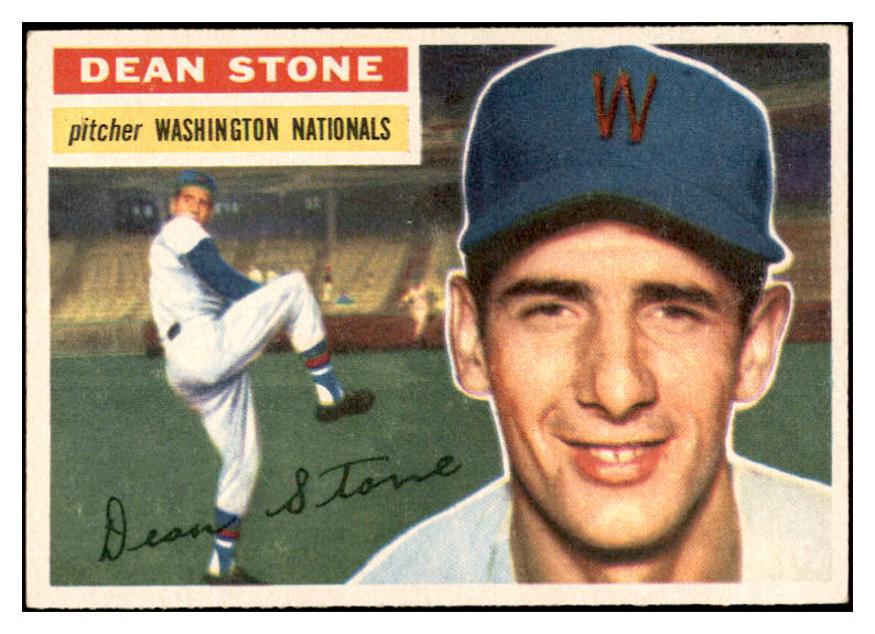 1956 Topps Baseball #087 Dean Stone Senators EX-MT White 535120