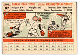 1956 Topps Baseball #087 Dean Stone Senators EX-MT White 535120