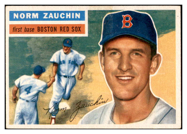 1956 Topps Baseball #089 Norm Zauchin Red Sox EX-MT White 535122