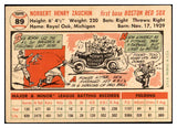 1956 Topps Baseball #089 Norm Zauchin Red Sox EX-MT White 535122