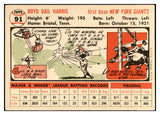 1956 Topps Baseball #091 Gail Harris Giants EX-MT White 535123