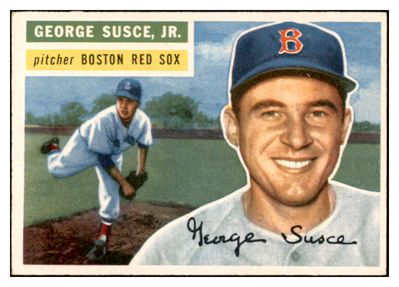 1956 Topps Baseball #093 George Susce Red Sox EX-MT White 535125