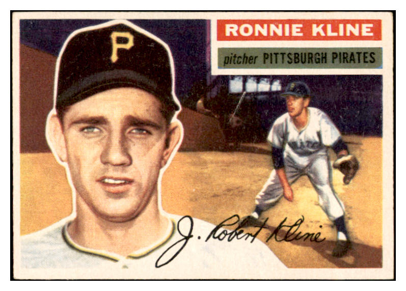 1956 Topps Baseball #094 Ron Kline Pirates EX-MT White 535126