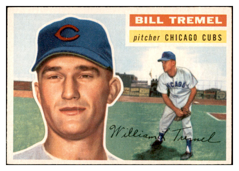 1956 Topps Baseball #096 Bill Tremel Cubs EX-MT White 535127