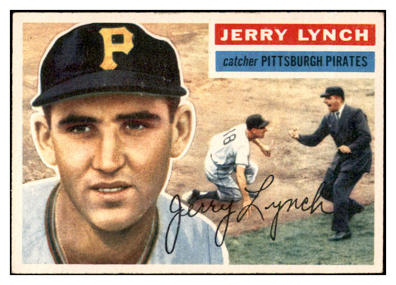 1956 Topps Baseball #097 Jerry Lynch Pirates EX-MT White 535128