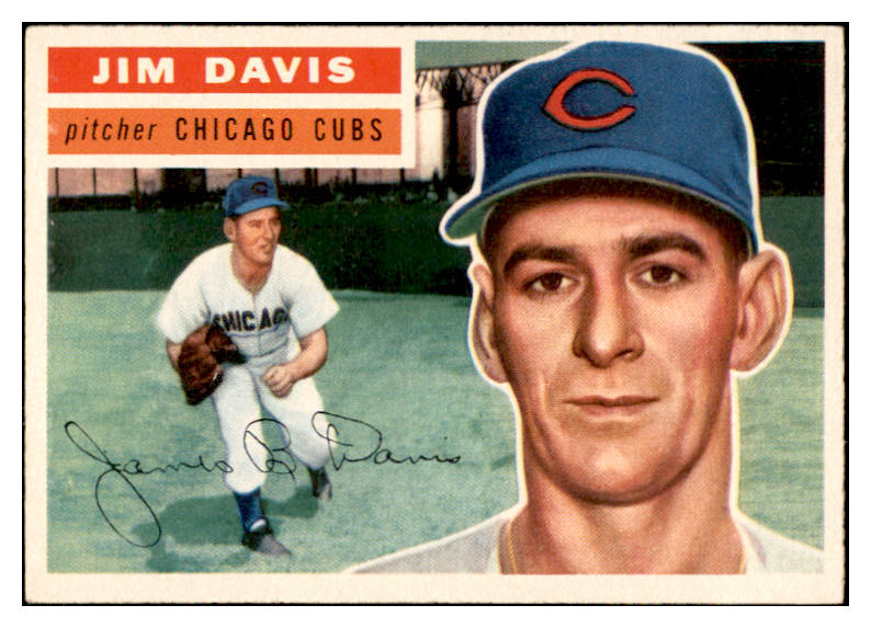 1956 Topps Baseball #102 Jim Davis Cubs EX-MT Gray 535130