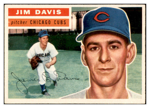 1956 Topps Baseball #102 Jim Davis Cubs EX-MT Gray 535130