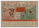 1956 Topps Baseball #102 Jim Davis Cubs EX-MT Gray 535130