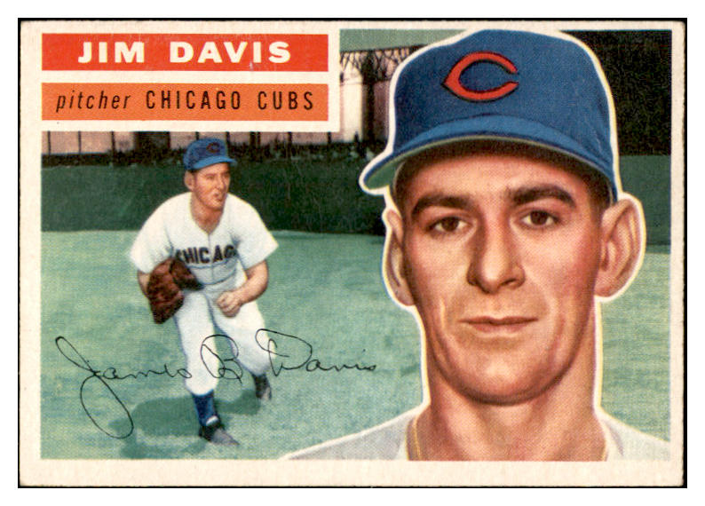 1956 Topps Baseball #102 Jim Davis Cubs EX-MT Gray 535131