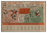 1956 Topps Baseball #102 Jim Davis Cubs EX-MT Gray 535131