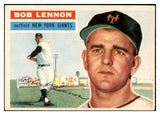 1956 Topps Baseball #104 Bob Lennon Giants EX-MT Gray 535132