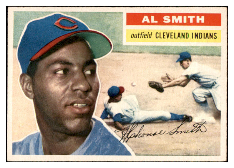 1956 Topps Baseball #105 Al Smith Indians EX-MT Gray 535133