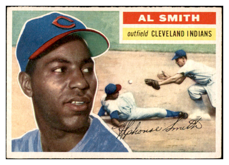1956 Topps Baseball #105 Al Smith Indians EX-MT Gray 535134