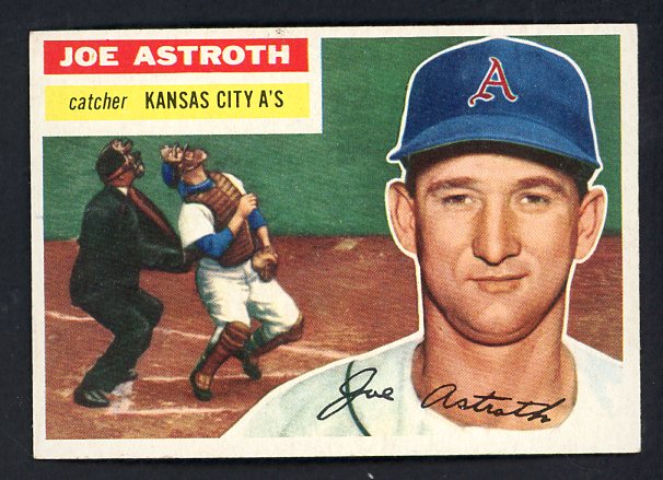 1956 Topps Baseball #106 Joe Astroth A's EX-MT Gray 535135