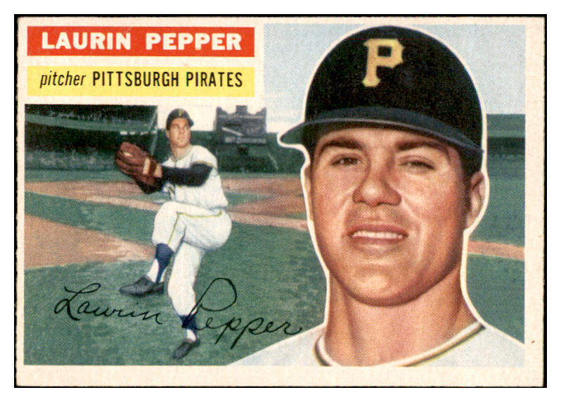 1956 Topps Baseball #108 Laurin Pepper Pirates EX-MT Gray 535136