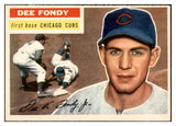 1956 Topps Baseball #112 Dee Fondy Cubs EX-MT Gray 535138