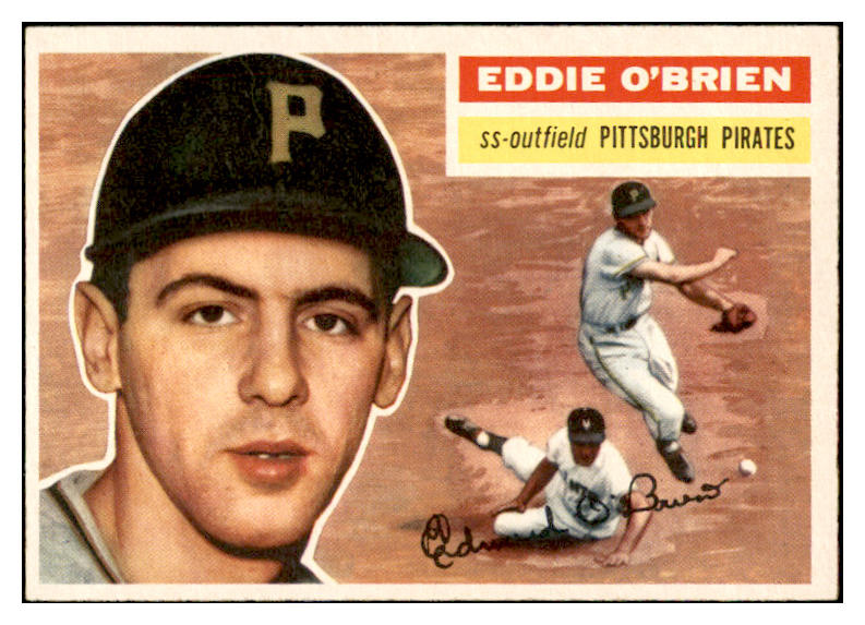 1956 Topps Baseball #116 Eddie O�Brien Pirates EX-MT Gray 535141