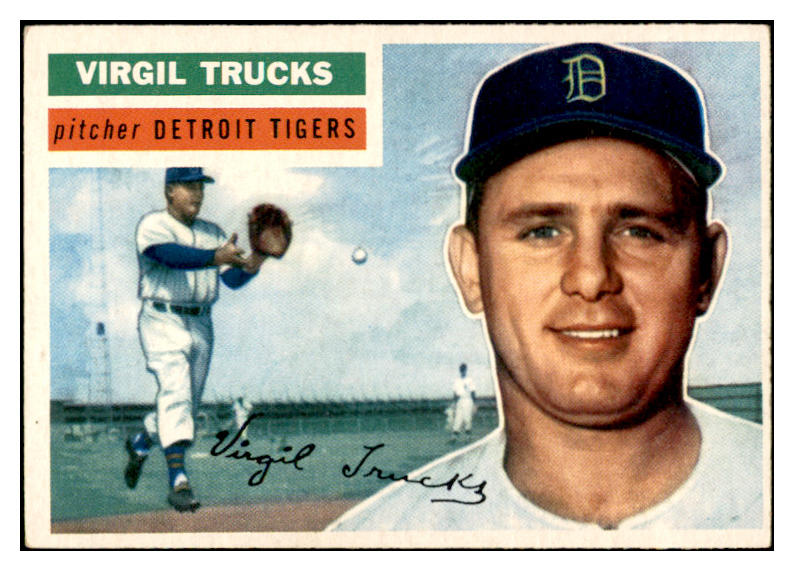 1956 Topps Baseball #117 Virgil Trucks Tigers EX-MT Gray 535142