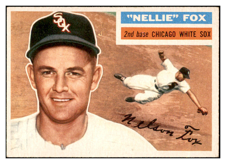 1956 Topps Baseball #118 Nellie Fox White Sox EX-MT Gray 535143
