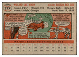 1956 Topps Baseball #122 Willard Nixon Red Sox EX-MT Gray 535145