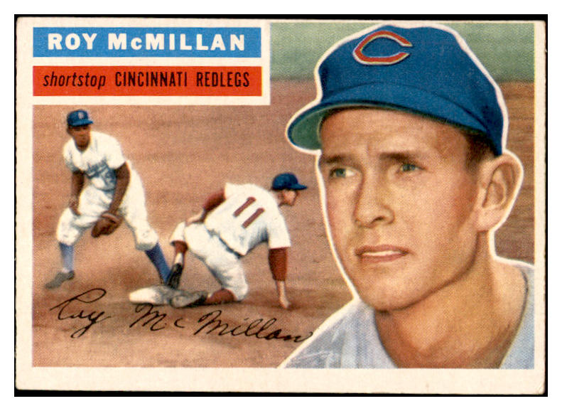 1956 Topps Baseball #123 Roy McMillan Reds EX-MT Gray 535147