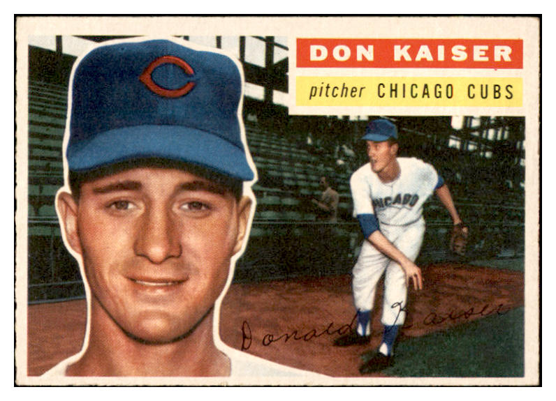 1956 Topps Baseball #124 Don Kaiser Cubs EX-MT Gray 535148