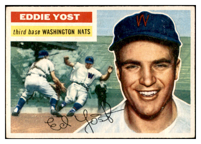 1956 Topps Baseball #128 Eddie Yost Senators EX-MT Gray 535154