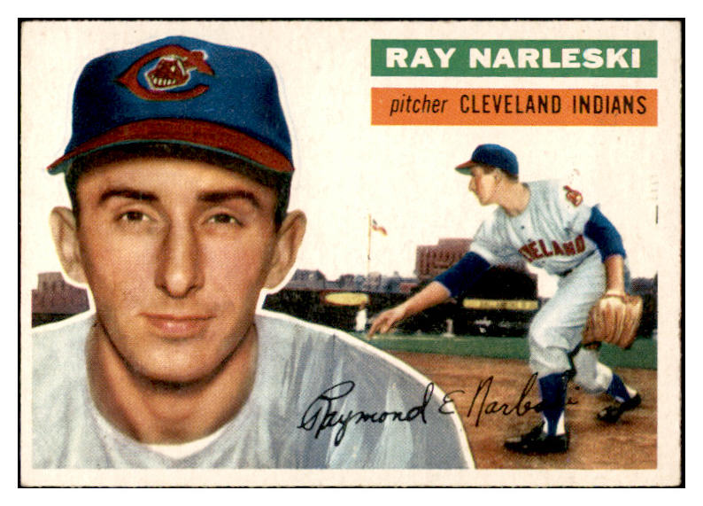 1956 Topps Baseball #133 Ray Narleski Indians EX-MT Gray 535160