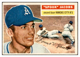 1956 Topps Baseball #151 Spook Jacobs A's EX-MT Gray 535173